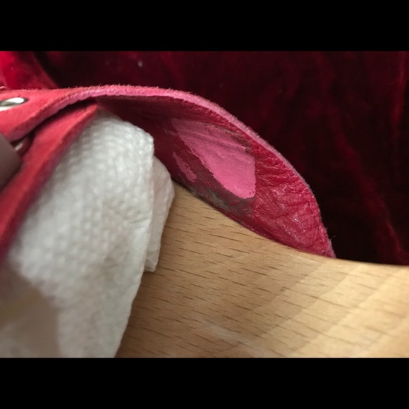 Chanel Authentic Red Suede Mule Sandals - Picture 4 of 4